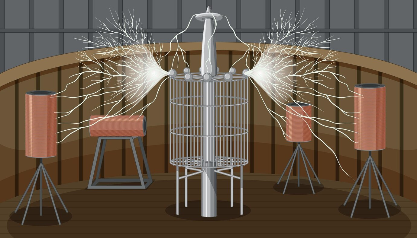 image montrant une cage de Faraday avec des équipements électroniques